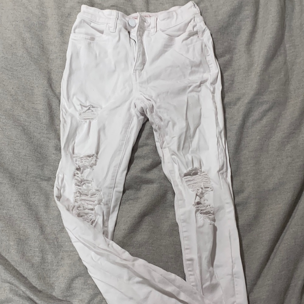 White Distressed Jeans